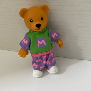 Vintage Bananas in Pajamas Morgan Bear Plastic Figure